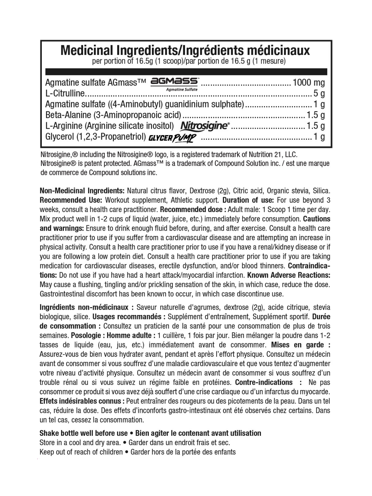 valeurs nutritionnelles