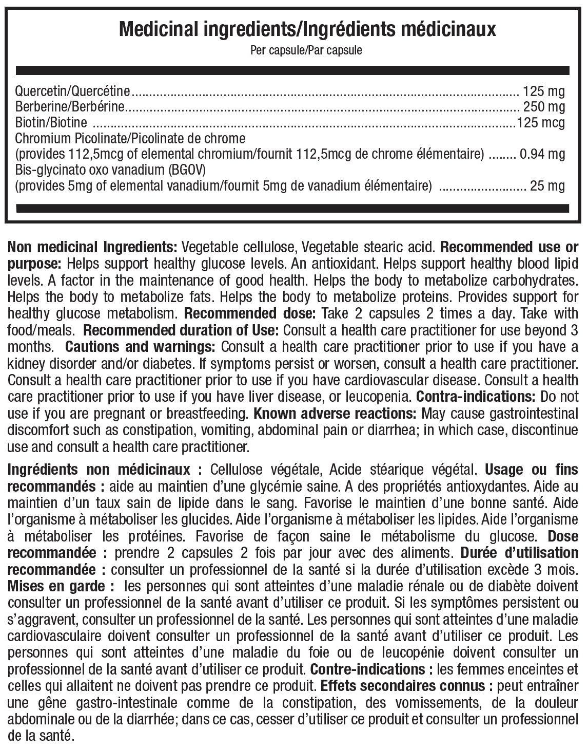 valeurs nutritionnelles