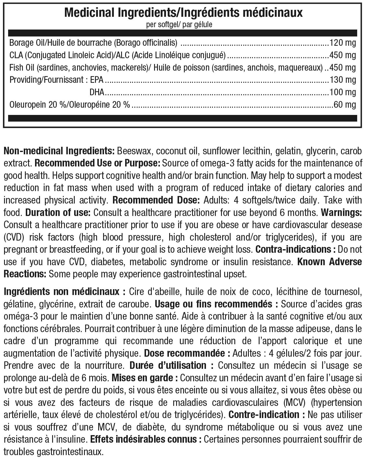 valeurs nutritionnelles