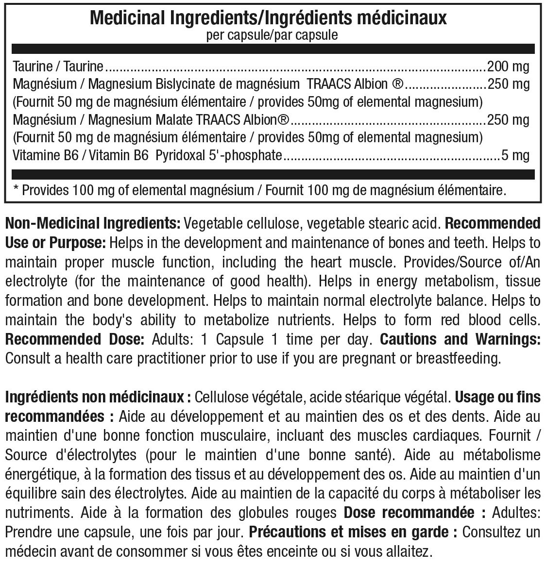 valeurs nutritionnelles