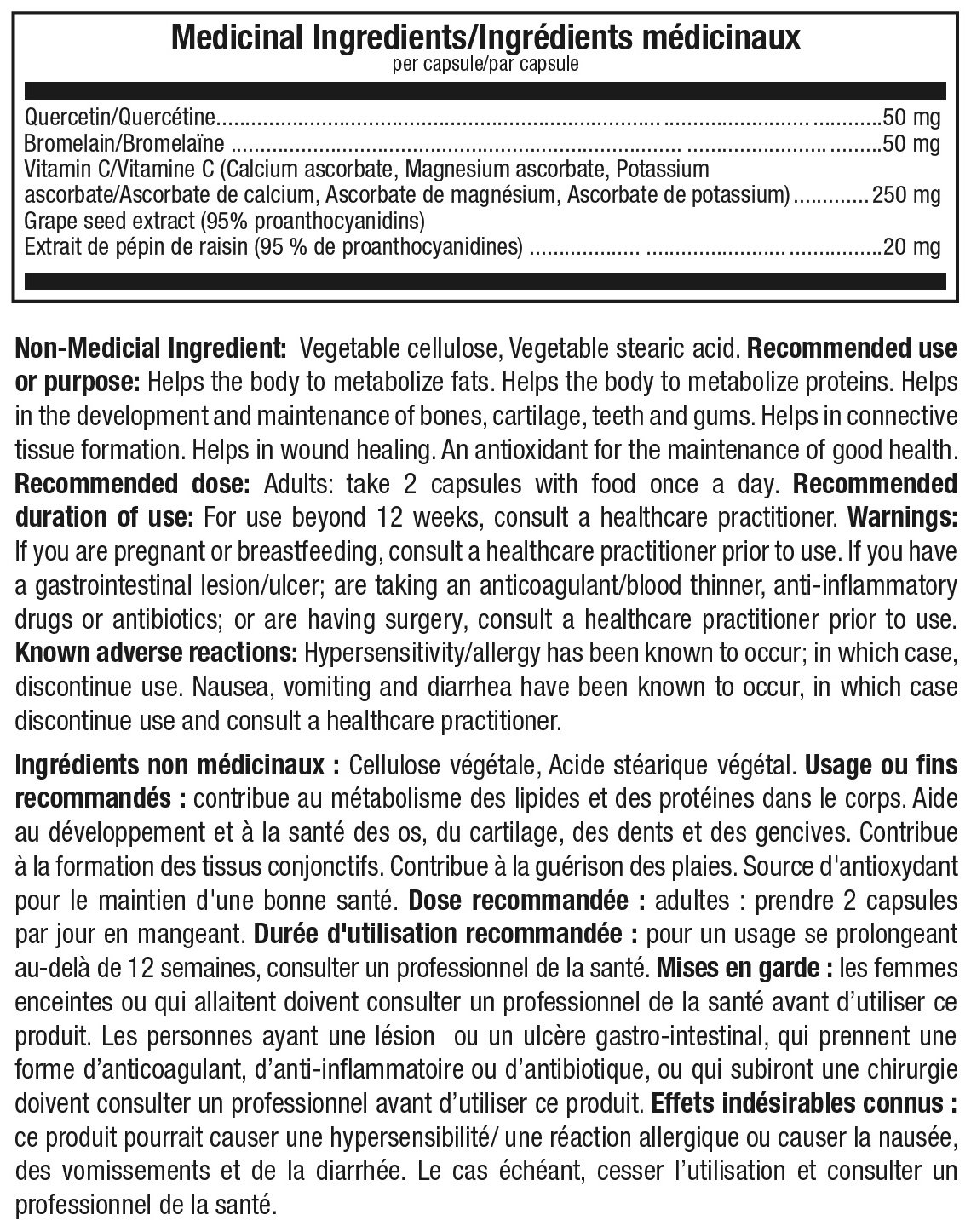 valeurs nutritionnelles